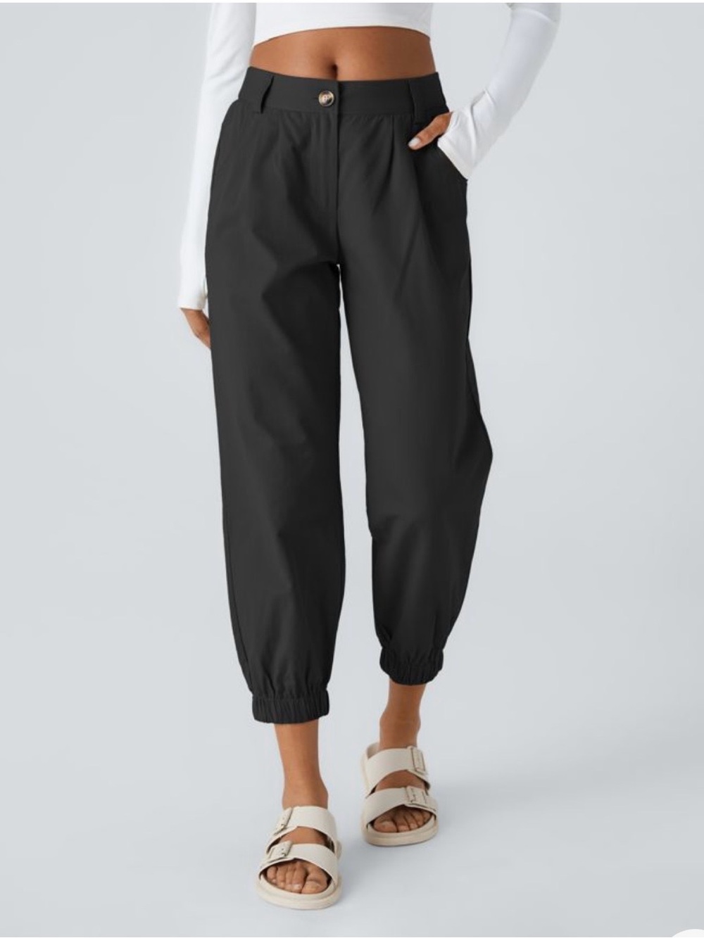 Halara Mid Rise Casual Joggers with Pockets